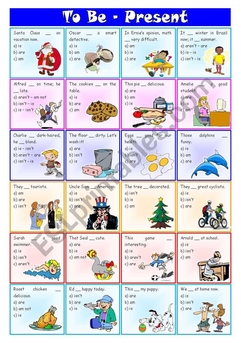 Verb to be (present) – exercises [3 tasks] ((2 pages)) ***editable ...